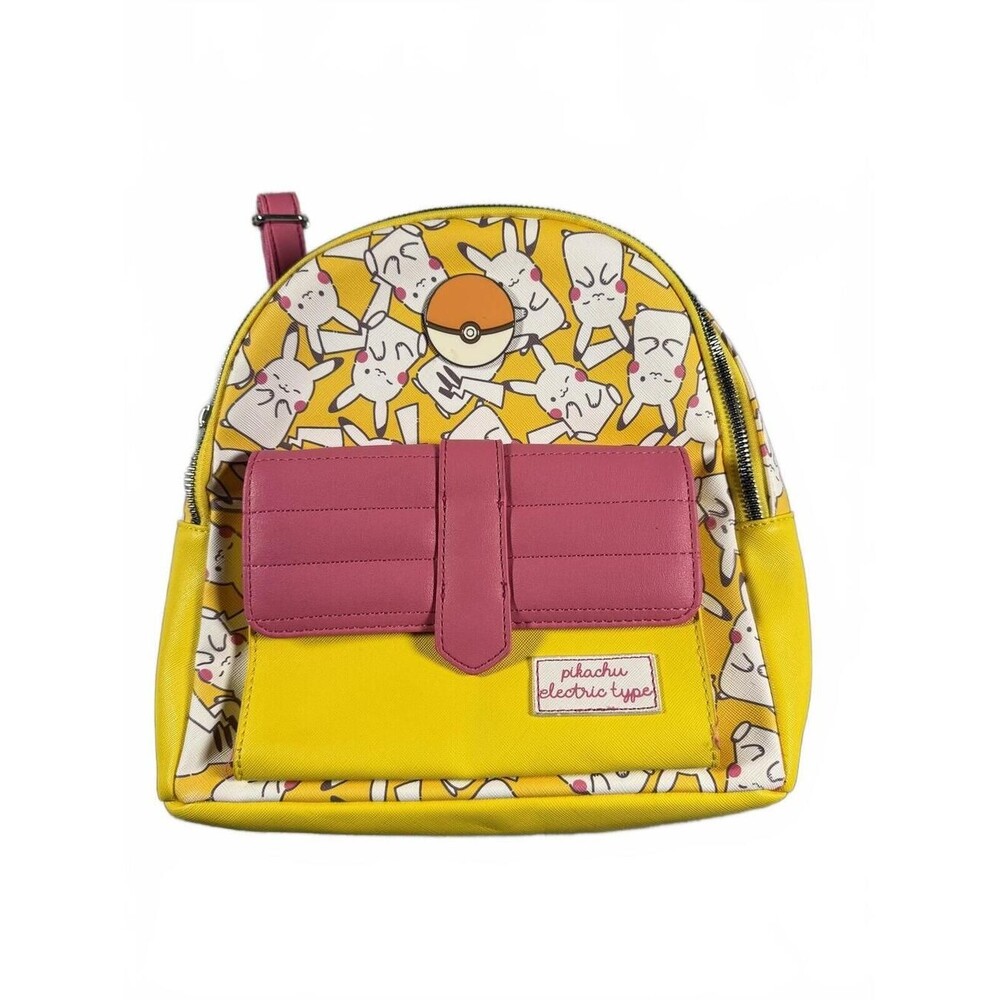 Pokémon Pikachu Mini Backpack Yellow Pink Poké Ball Kids Bag